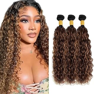 P430 Bundles Highlight Human Hair Bundles Ombre Brown Water Wave Bundle 20 22 24 inch #4 Water Wave Bundle 150g: Ombre Dyeing and Production Notes