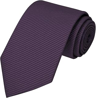 Mens Necktie Classic Diagonal Stripe Tie + Gift Box: Jacquard Weave and Production Notes