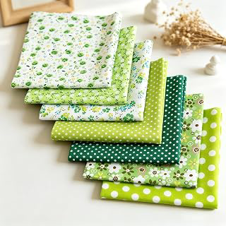 7 Pcs Pre-Cut Cotton Fabric Squares, Quilting Fabric Bundles for Patchwork: Print Design and Production Notes