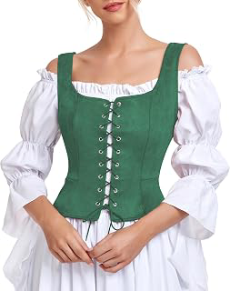 Womens Renaissance Corset Pirate Vest Jacquard Green Corset L: Jacquard Weave and Production Notes