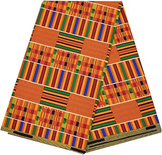 African Fabric 3 Yards Ankara Fabric Tribal Print Kente Cloth for Dashiki Party Dress: Print Design and Production Notes