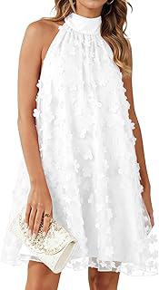 Womens Halter Floral Bridal Shower Cocktail Short Tulle Dress: Jacquard Weave and Production Notes