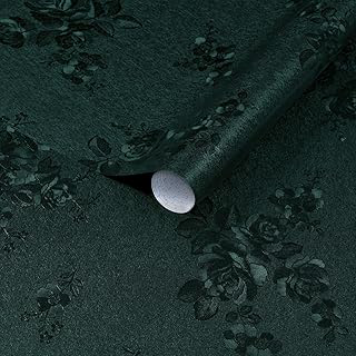 Dimoon 17.7''x118'' Green Peel and Stick Wallpaper Gothic Floral Wall Paper Contact Paper Closeout Renter Friendly Modern Self Adhesive Damask: Jacquard Weave and Production Notes