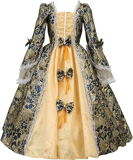 Girls Vintage Victorian Dress Ball Gown Kids Birthday Formal Party Costume: Jacquard Weave and Production Notes
