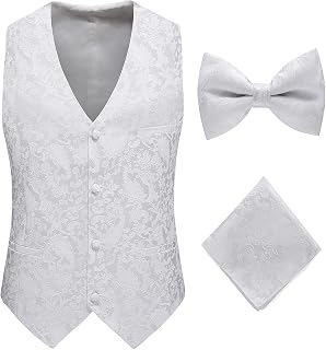 Mens Formal Vest Paisley Jacquard Suit Waistcoat Wedding Prom Groomsmen: Jacquard Weave and Production Notes
