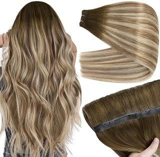 Full Shine Butterfly Weft Hair Extensions 16 Inch 80G Ombre Brown To Blonde: Ombre Dyeing and Production Notes