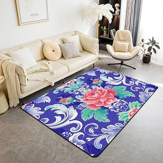 Erosebridal Jacquard Damask Washable Indoor Floor Mat 5X7 Romantic Rose Leaves Carpet Western Vintage Floral Decorative Accent Rug Boho Baroque: Jacquard Weave and Production Notes