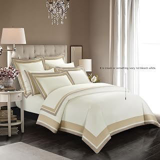 Casabolaj Shading 3 Pieces Do Not Include Filling Duvet Cover Set 100% Egyptian Cotton Sateen Luxury 400 Thread Count-Classic and Contemporary: Jacquard Weave and Production Notes