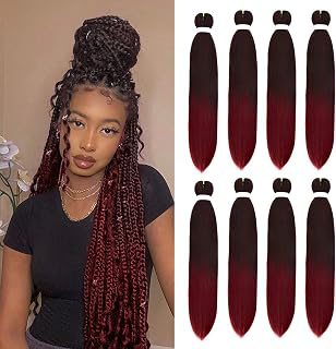 8 Pack Ombre Braiding Hair Pre Stretched - 26