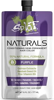 Splat Naturals Semi-Permanent Hair Color, Purple, 6 fl. oz: Ombre Dyeing and Production Notes