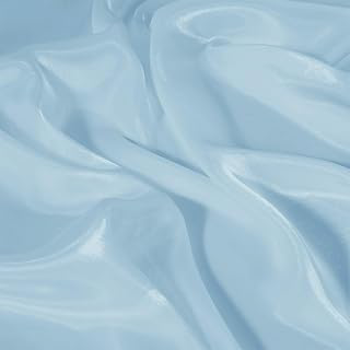 Light Blue Organza Fabric by The Yard, 44
