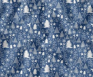 Soimoi Cotton Canvas Blue Fabric - by The Yard - 42 Inch Wide - Tree Christmas Bliss Cloth - Minimalist and Festive Patterns for Stylish Holiday: Fabric Sourcing and Quality Notes