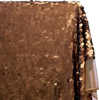 Paillette Sequins On Mesh Fabric 3/4 Inch Circles On Stretch Knit Polyester Net By The Yard - Copper (1 Yard): Fabric Sourcing and Quality Notes