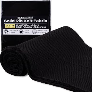 2x2 Solid Rib Knit Fabric, 6 x 35 Inches, Black: Fabric Sourcing and Quality Notes