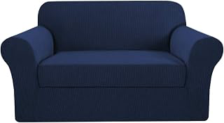 H.VERSAILTEX 2 Piece Loveseat Slipcovers Stretch Furnitue Cover Fit Lovesat Width Up to 70 Inch, Spandex Jacquard Fabric Sofa Protector Suit for: Jacquard Weave and Production Notes