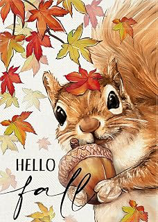 Hello Fall Squirrel Decorative Garden Flag, Autumn Maple Leaves: Fabric Sourcing and Quality Notes