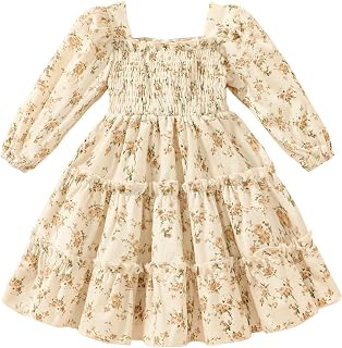 Toddler Girl Dress Fall Floral Ruffle Twirl Dresses 1-6 T: OEM Production and Sizing Notes