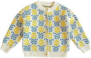 Toddler Girl Knit Cardigan Sweater: Jacquard Weave and Production Notes