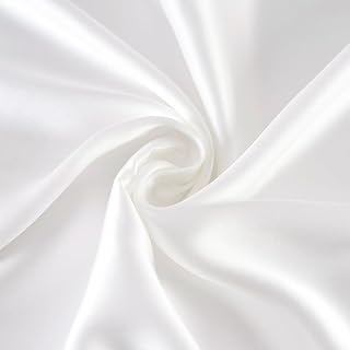 Maxfeel 100% Pure Mulberry Silk Charmuse Solid Dyed Fabric Multicolor for Bedding Dress - Sold by Yard or Half Yard (#White): Fabric Sourcing and Quality Notes