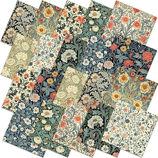 Hahafelt 10 Pcs William Morris Quilting Fabric Bundles 20 x 20 Inch: Print Design and Production Notes