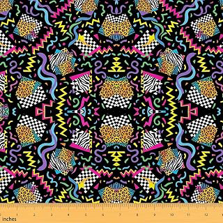 jejeloiu 80s 90s Memphis Fabric by The Yard Soft 1 Yard: Fabric Sourcing and Quality Notes
