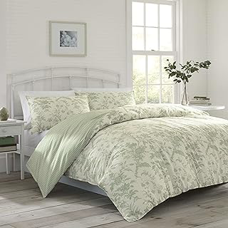 Laura Ashley - King Duvet Cover Set with Shams: Jacquard Weave and Production Notes
