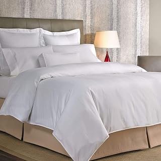 Marriott Bird's Eye Stripe Duvet Cover - Hotel Ultra-Soft, Breathable Cotton Blend Duvet Cover with Reversible Design - Exclusive Bird's Eye: Jacquard Weave and Production Notes