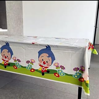 Mantel plastico de plim plim, 137x183 cm, Light White, Decorative Table Cover with Character PatternAmateur: Print Design and Production Notes