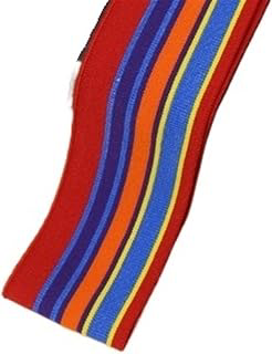 Elastic Ribbed Cuffs Rib Combed Rainbow Cuff Fabric by Half Yards Striped Stretch for Sewing Base Shirt Knitting Neckline 5x85CM/PCS(Color-02): Fabric Sourcing and Quality Notes