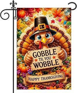 IVN Happy Thanksgiving Turkey Garden Flag Double Sided Fall Yard flag Decor: Fabric Sourcing and Quality Notes