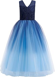Girls Flower Girl Dress Tulle Lace Wedding Party Bridesmaid Birthday Pageant Formal Dresses: Ombre Dyeing and Production Notes