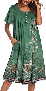 House Dress for Women with Pockets Short Sleeve Moo Moos Nightgowns: OEM Production and Sizing Notes