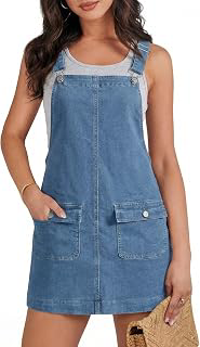 Women's Denim Overall Dress Adjustable Strap Jumper Mini Dress: OEM Production and Sizing Notes