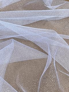 White Glitter Tulle Fabric - Wedding Decor with Elegant Glitter Tulle Fabric - 62 Inches Width, 1 Yard - Glistening Brilliance - Gently: Fabric Sourcing and Quality Notes