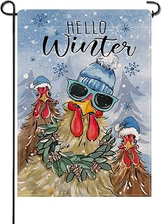 Artofy Hello Winter Rooster Small Decorative Garden Flag, Christmas Farm: Fabric Sourcing and Quality Notes