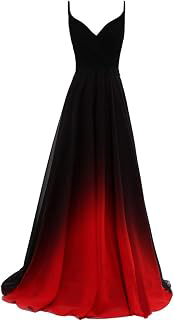 Women Formal Beaded Gradient Black Ombre Chiffon Long Prom Evening Dresses: Ombre Dyeing and Production Notes