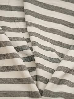 Cotton Blend Jersey Solid Grey Stripe Pattern T-Shirt 67 Inches Wide Cut By The Yard: Fabric Sourcing and Quality Notes