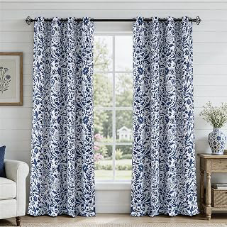 DriftAway Julia Blackout Curtains Grommet 2 Panels, W52xL84, Navy: Print Design and Production Notes