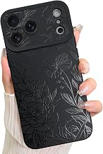 LSL Case for iPhone 18 Pro Black Floral Flower Pattern Print Design: Print Design and Production Notes
