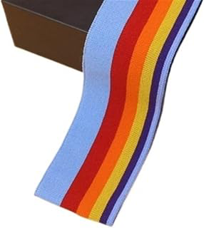Elastic Ribbed Cuffs Rib Combed Rainbow Cuff Fabric by Half Yards Striped Stretch for Sewing Base Shirt Knitting Neckline 5x85CM/PCS(Color-18): Fabric Sourcing and Quality Notes