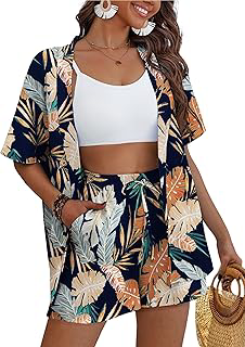 Women's 2 Piece Hawaiian Beach Set with Shorts & Pockets: OEM Production and Sizing Notes