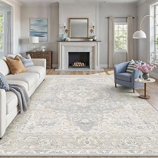 8x10 Blue Area Rug Vintage Carpet: Jacquard Weave and Production Notes