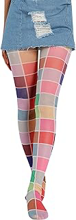 Vintage 60s Printed Funky Tights for Women Y2K Tie Dye Mesh Pantyhose Skinny Body Shaping Leggings Streetwear: Print Design and Production Notes