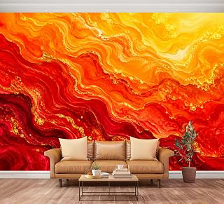 Wall Mural Peel and Stick Red Orange Gold Grunge Bright Autumn Holiday Glowing Gradient Ombre Large Wallpaper Self Adhesive Removable Vinyl Wall: Ombre Dyeing and Production Notes