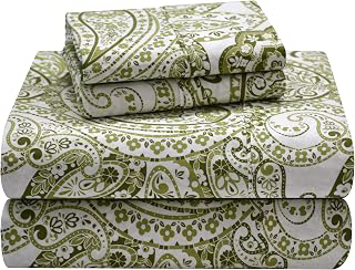 Pointehaven 100% Cotton Percale Sheets - Printed Bed Sheet & Pillowcase Sets - Soft Cotton Bed Sheets Set - Fits Mattress 18 inches Deep Pocket: Print Design and Production Notes