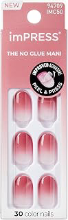 Impress Color Ombre Press On Nails, 'Beat The Heat', Pink, Short Oval, PureFit Technology, Patented Super Hold Adhesive, Chip Proof, Smudge: Ombre Dyeing and Production Notes