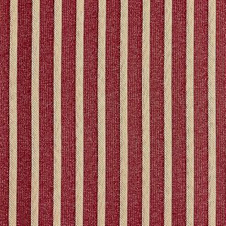 Red Striped Jacquard Woven Upholstery Fabric by The Yard - SKU: Hayden Crimson: Jacquard Weave and Production Notes