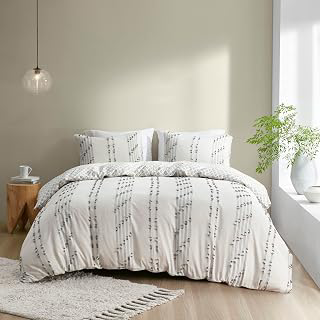 INK+IVY Cotton Duvet Cover Queen Size - 100% Cotton Duvet Cover Set, Boho Bedding Set for All Seasons Farmhouse Bedding Duvet & Sets with 2: Jacquard Weave and Production Notes