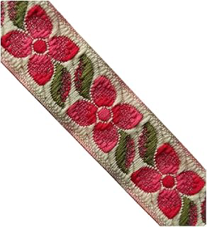 KVR Polyester Brocade Jacquard 9 Yards 0.85 inch Craft Trim Floral Design Sewing Embroidery Decoration Ribbon Lace Garment Dress Skirt Wedding: Jacquard Weave and Production Notes