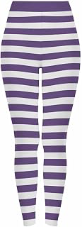 Women's Striped Leggings High Waisted Stretch Skinny Pants Stylish Casual Daily Lounge Workout Trousers: Print Design and Production Notes